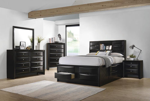 Briana California King Platform Storage Bed Black - imattress & ifurniture (FL)