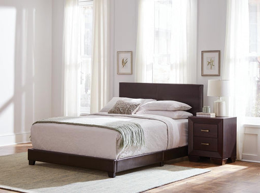 Dorian Upholstered Full Bed Brown - imattress & ifurniture (FL)