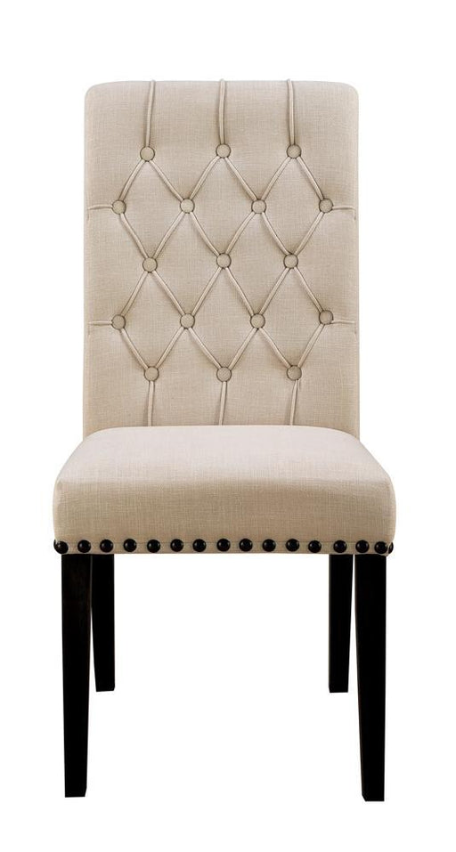 Alana Upholstered Side Chairs Beige and Smokey Black (Set of 2) - imattress & ifurniture (FL)