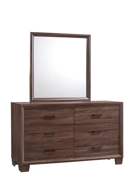 Brandon Framed Dresser Mirror Medium Warm Brown - imattress & ifurniture (FL)