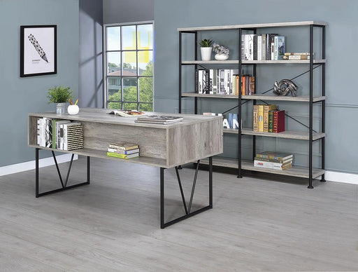 Analiese 4-drawer Writing Desk Grey Driftwood - imattress & ifurniture (FL)