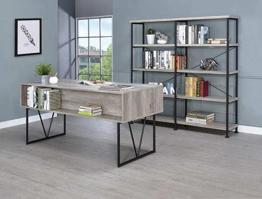 Analiese 4-shelf Open Bookcase Grey Driftwood - imattress & ifurniture (FL)