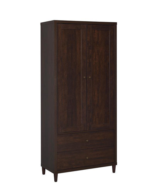 Wadeline 2-door Tall Accent Cabinet Rustic Tobacco - imattress & ifurniture (FL)