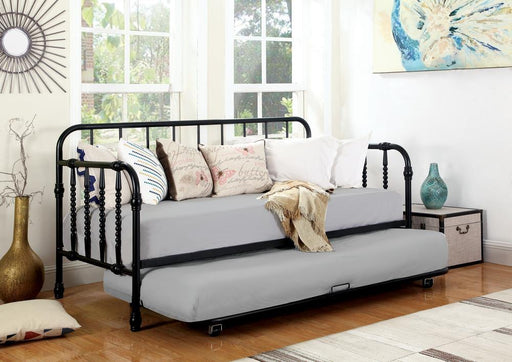 Marina Twin Metal Daybed with Trundle Black - imattress & ifurniture (FL)