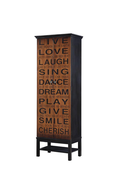 Lovegood 2-door Accent Cabinet Rich Brown and Black - imattress & ifurniture (FL)