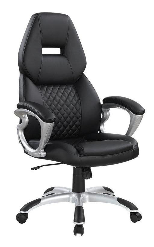 Bruce Adjustable Height Office Chair Black and Silver - imattress & ifurniture (FL)