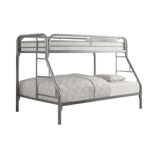 Morgan Twin Over Full Bunk Bed Silver - imattress & ifurniture (FL)