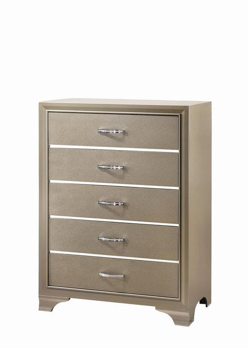 Beaumont 5-drawer Rectangular Chest Champagne - imattress & ifurniture (FL)