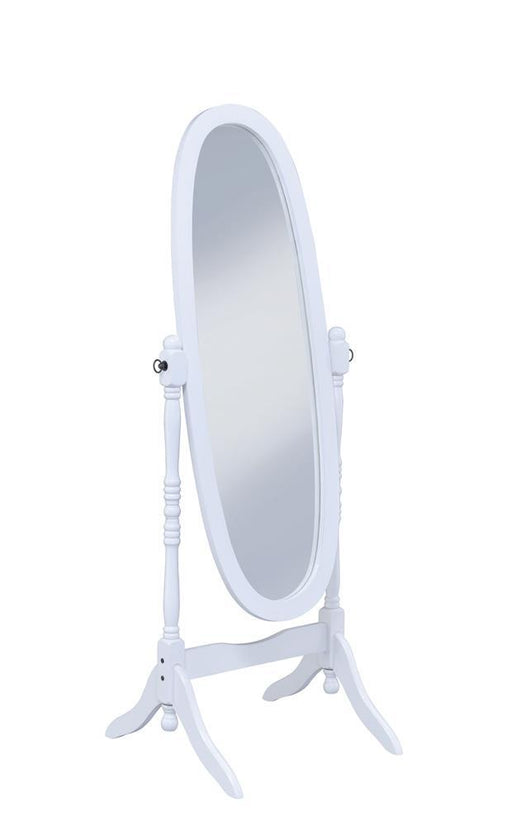 Foyet Oval Cheval Mirror White - imattress & ifurniture (FL)