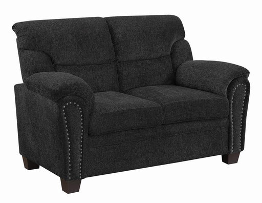 Clementine Upholstered Loveseat with Nailhead Trim Grey - imattress & ifurniture (FL)