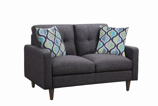 Watsonville Tufted Back Loveseat Grey - imattress & ifurniture (FL)