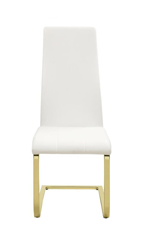 Montclair Side Chairs White and Rustic Brass (Set of 4) - imattress & ifurniture (FL)