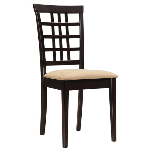 Kelso Lattice Back Dining Chairs Cappuccino (Set of 2) - imattress & ifurniture (FL)