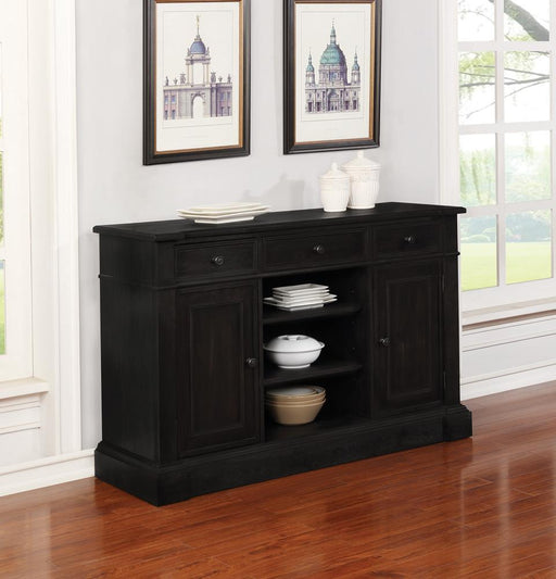 Phelps 2-door Rectangular Server Antique Noir - imattress & ifurniture (FL)