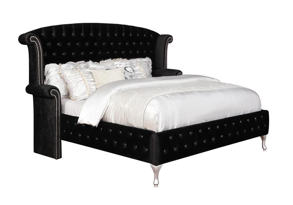 Deanna Eastern King Tufted Upholstered Bed Black - imattress & ifurniture (FL)