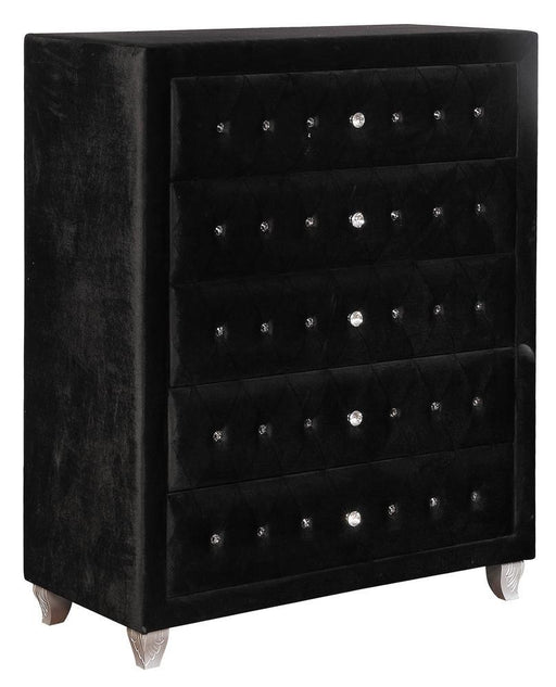 Deanna Deanna 5-drawer Rectangular Chest Black - imattress & ifurniture (FL)