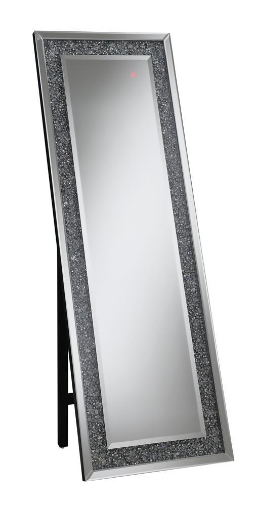 Carisi Rectangular Standing Mirror with LED Lighting Silver - imattress & ifurniture (FL)