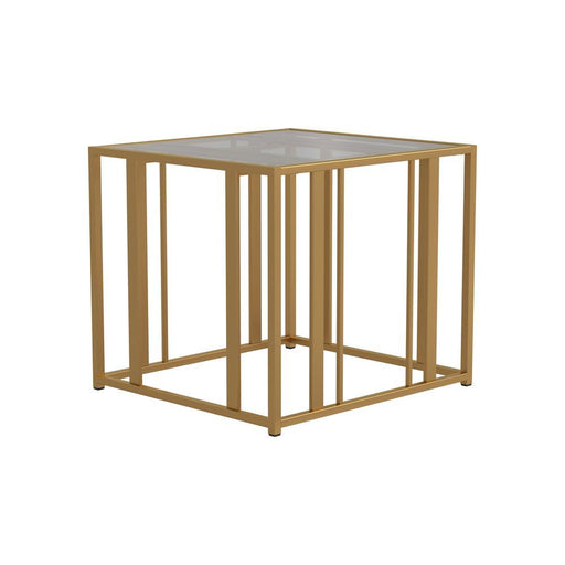 Adri Metal Frame End Table Matte Brass - imattress & ifurniture (FL)