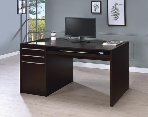 Halston 3-drawer Connect-it Office Desk Cappuccino - imattress & ifurniture (FL)