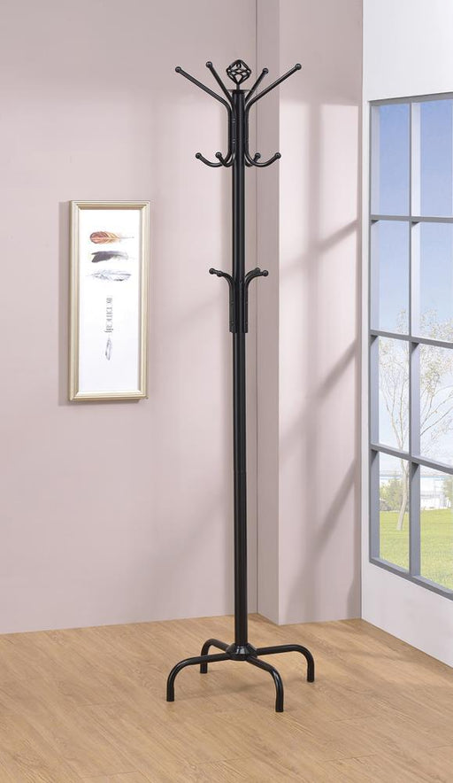 Collier 12-hook Coat Rack Black - imattress & ifurniture (FL)