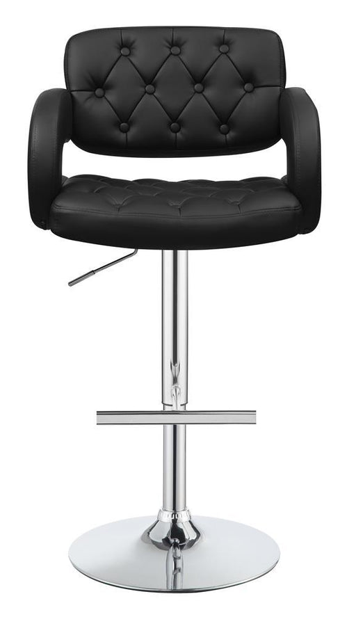 Brandi Adjustable Bar Stool Black and Chrome - imattress & ifurniture (FL)