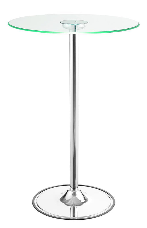 Thea LED Bar Table Chrome and Clear - imattress & ifurniture (FL)