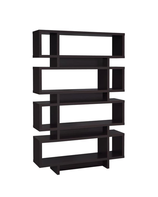 Reid 4-tier Open Back Bookcase Cappuccino - imattress & ifurniture (FL)