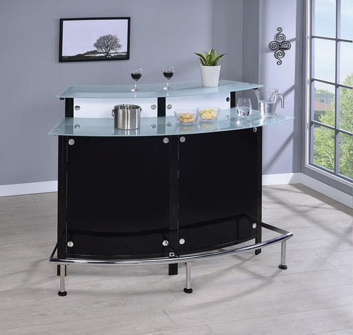 Keystone Glass Top Bar Unit Black - imattress & ifurniture (FL)