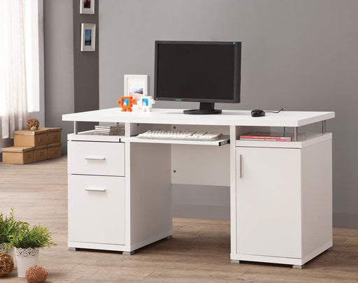 Tracy 2-drawer Computer Desk White - imattress & ifurniture (FL)