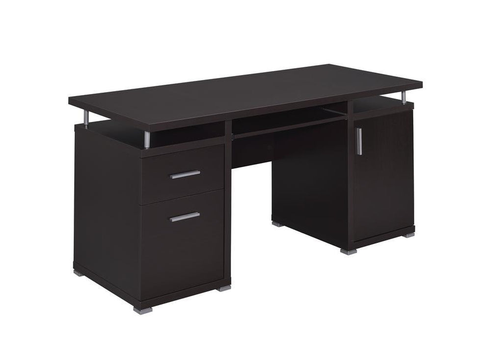 Tracy 2-drawer Computer Desk Cappuccino - imattress & ifurniture (FL)