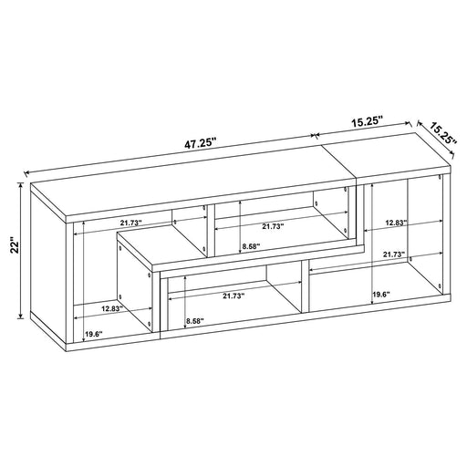 Velma Convertible TV Console and Bookcase Cappuccino - imattress & ifurniture (FL)