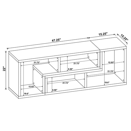 Velma Convertible TV Console and Bookcase White - imattress & ifurniture (FL)