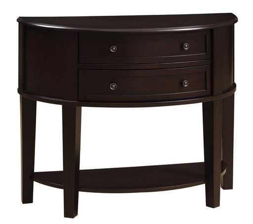 Diane 2-drawer Demilune Shape Console Table Cappuccino - imattress & ifurniture (FL)