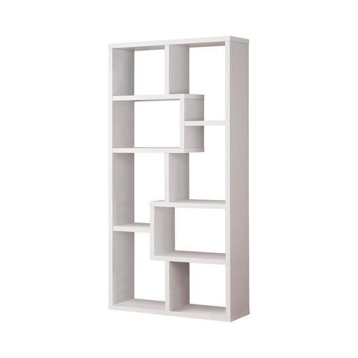 Theo 10-shelf Bookcase White - imattress & ifurniture (FL)