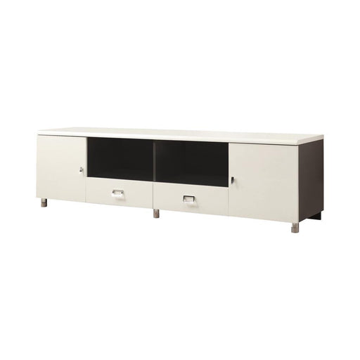 Burkett 2-drawer TV Console White and Grey - imattress & ifurniture (FL)