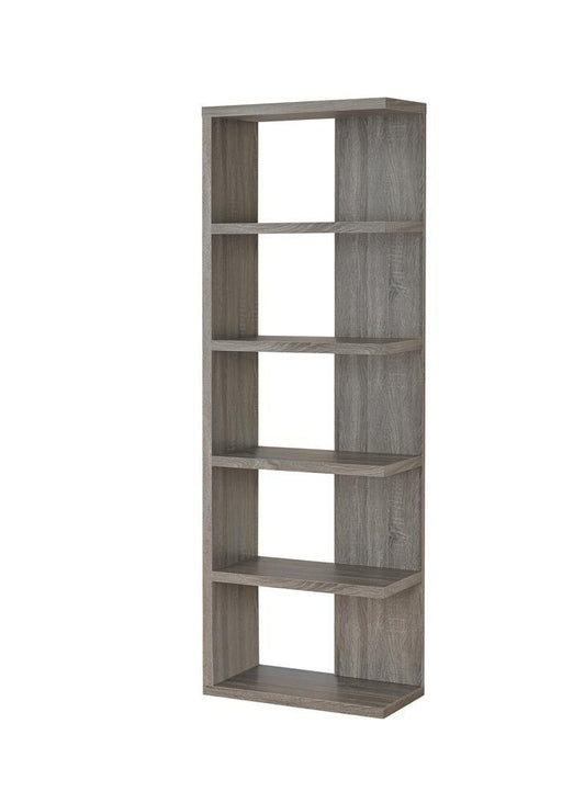 Harrison 5-tier Bookcase Weathered Grey - imattress & ifurniture (FL)