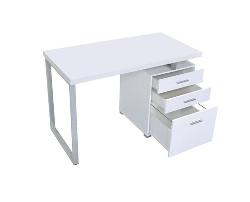 Brennan 3-drawer Office Desk White - imattress & ifurniture (FL)