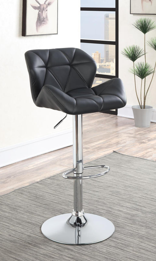 Berrington Adjustable Bar Stools Chrome and Black (Set of 2) - imattress & ifurniture (FL)