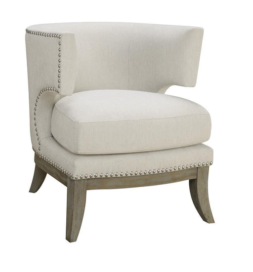 Jordan Dominic Barrel Back Accent Chair White and Weathered Grey - imattress & ifurniture (FL)