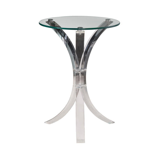 Emmett Round Accent Table Clear - imattress & ifurniture (FL)