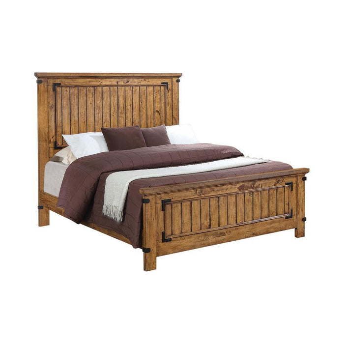 Brenner Queen Panel Bed Rustic Honey - imattress & ifurniture (FL)