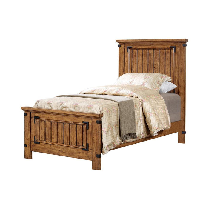 Brenner Twin Panel Bed Rustic Honey - imattress & ifurniture (FL)