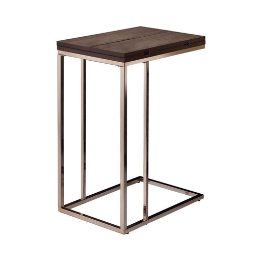 Pedro Expandable Top Accent Table Chestnut and Chrome - imattress & ifurniture (FL)