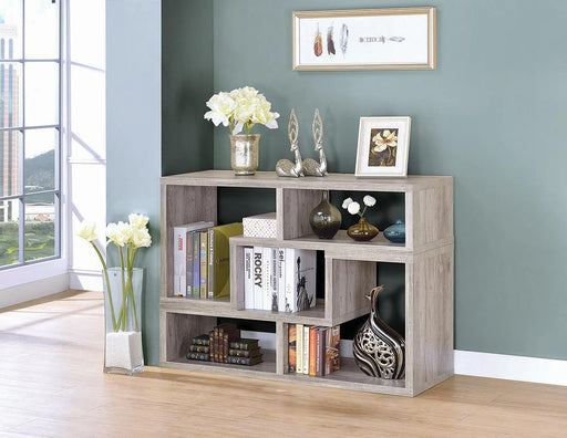 Velma Convertable Bookcase and TV Console Grey Driftwood - imattress & ifurniture (FL)