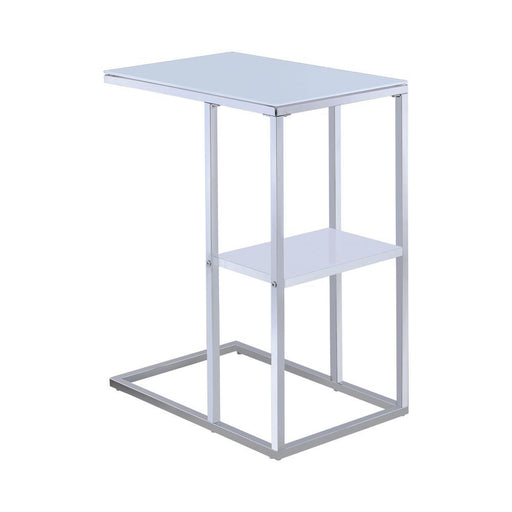 Daisy 1-shelf Accent Table Chrome and White - imattress & ifurniture (FL)