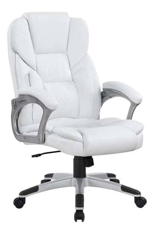 Kaffir Adjustable Height Office Chair White and Silver - imattress & ifurniture (FL)