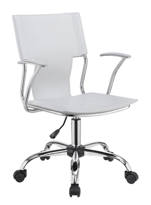 Himari Adjustable Height Office Chair White and Chrome - imattress & ifurniture (FL)