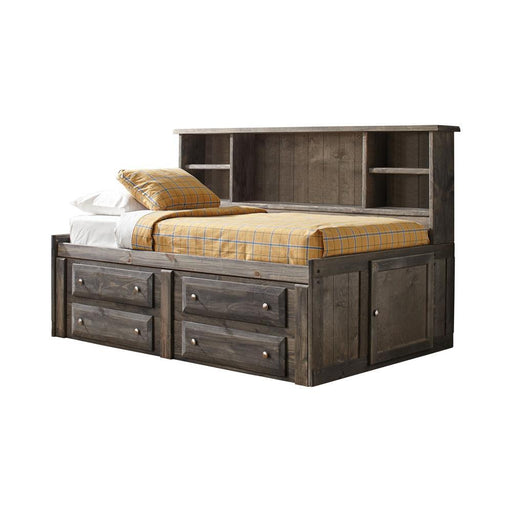 Wrangle Hill Twin Storage Daybed Gun Smoke - imattress & ifurniture (FL)