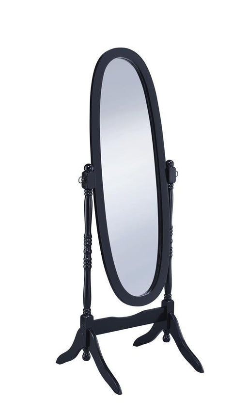 Foyet Oval Cheval Mirror Black - imattress & ifurniture (FL)