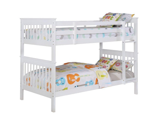 Chapman Twin Over Twin Bunk Bed White - imattress & ifurniture (FL)